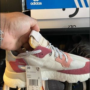 Brand New mauve and white Nite Joggers Size 9.5 in mens